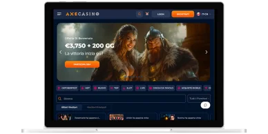 Sito web ufficiale di Axe Home page di Axe Casino