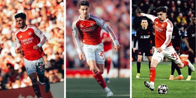 Kai Havertz im roten Arsenal-Trikot Nummer 29 beim Spiel in der Premier League