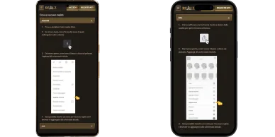 Visualizzazione sulla schermata principale, Android e iOS