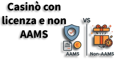 Bonus nei casinò con licenza vs non AAMS Differenze tra casinò con licenza e non AAMS