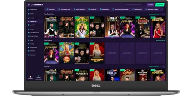 Sezione Casinò Live Naobet con roulette, blackjack e game show