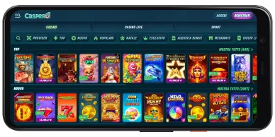 Schermata del casinò Caspero