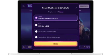 Schermata registrazione