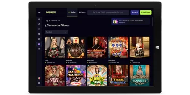 Casinò con veri dealer Interfaccia della sezione live dealer nel casinò online