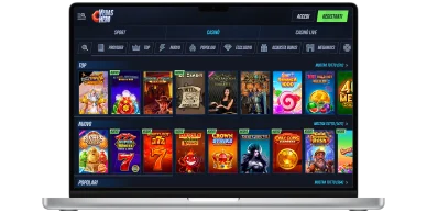 Interfaccia VegasHero con anteprime delle slot online Sezione slot del casinò VegasHero
