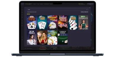 Pow Bet Casino – Poker online Schermata dei giochi di poker disponibili su Pow Bet Casino
