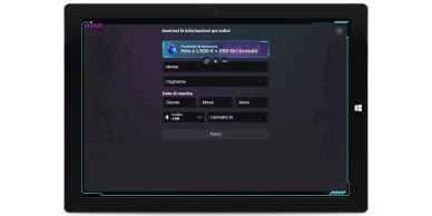 Registrazione Need for Slots (secondo modulo)