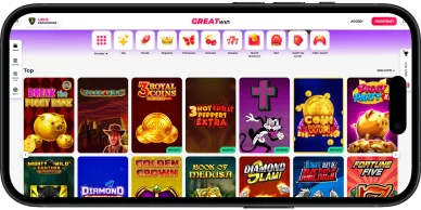 GreatWin casino catalogo giochi slot online categorie