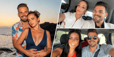 Ruben Aguiar e a esposa em momentos íntimos