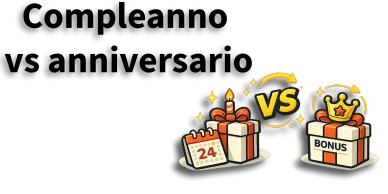 Differenza tra bonus compleanno e bonus anniversario Bonus compleanno vs bonus anniversario