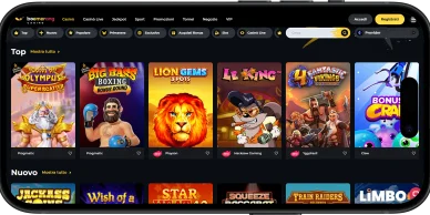Boomerang Casino giochi catalogo slot live casino crash games jackpot