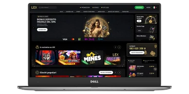 Pagina di Lex Casino Interfaccia di Lex Casino