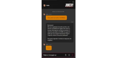 Servizio clienti Jokery Casino Supporto Jokery Casino