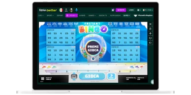 Prova il Bingo e le lotterie SpinBetter per vincite rapide e divertenti Interfaccia Bingo SpinBetter – estrazioni in tempo reale e premi immediati