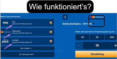 S Konto im Casino mit 10 Franken uflaade