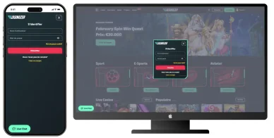 Interfaces sur ordinateur et smartphone illustrant la page Casinozer Connexion, avec la fenêtre de casinozer login comportant les champs nom d’utilisateur et mot de passe.