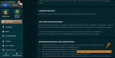 Bonus Crab Casino mit 10 euro