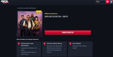 Mafia Casino Willkommengebot