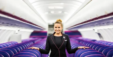 Wizz Air cabin crew member.