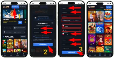 Rejestracja w Aerobet Kasyno Rejestracja w kasynie