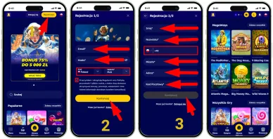 Rejestracja w kasynie Vegasnova Rejestracja w kasynie