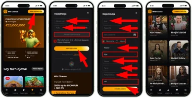 Rejestracja w  Kasyno Online WildChance