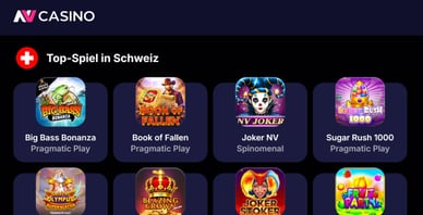 Spielangebot von NV Casino 