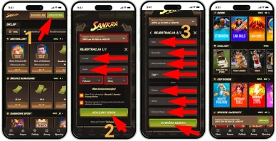 Rejestracja w Casino Sankra