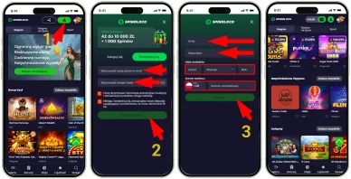 Rejestracja w w Spinoloco kasyno