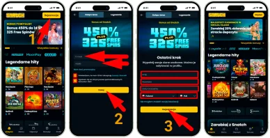 Rejestracja w kasynie Rejestracja w Snatch Kasyno Online