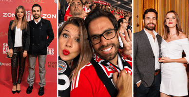 Ana Garcia Martins e o ex-marido em vários momentos