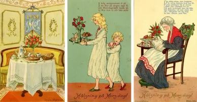 Mors dag kort från 1920-talet Mors dag kort från 1920-talet
