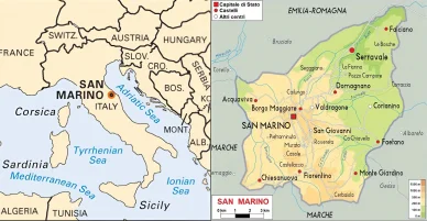 Mappe di San Marino san marino maps