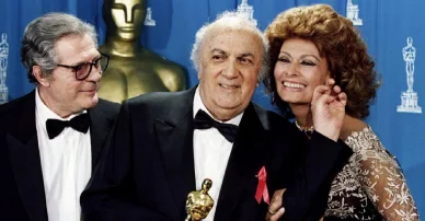 Fellini con Sophia Loren