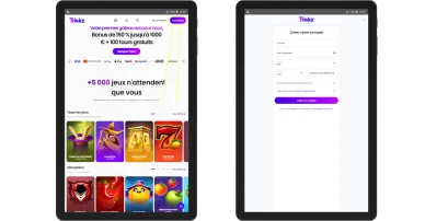 Formulaire d'inscription Trickz Casino.