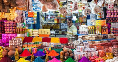 Ілюстративне фото магазину спецій в Індії