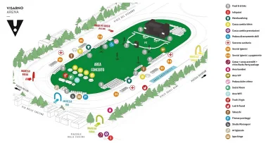 Pianta della Visarno Arena Mappa della Visarno Arena