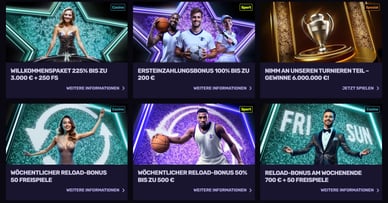 Bonuses im Casinos mit Jeton 