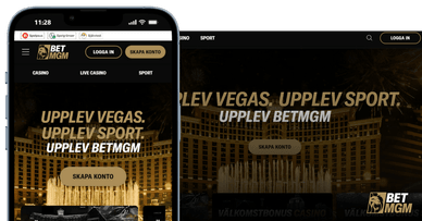 Officiella BetMGM-webbplatsen på mobil och dator