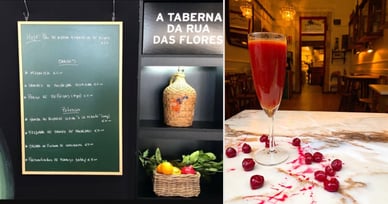 Variedade do menu da Taberna da Rua das Flores pratos