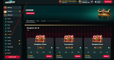 Lootboxen im JokerTipp Casino