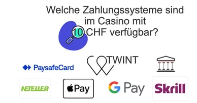 Zahligmethode im Online-Casino ab 10 CHF