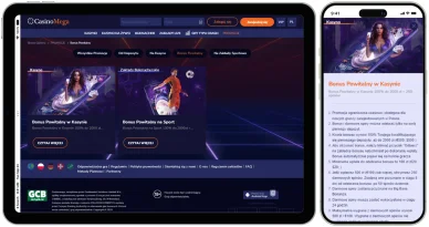 Bonusy powitalne Bonusy powitalne w Casino Mega