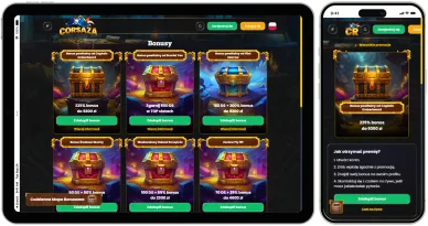 Pakiety powitalne  w Corsaza Casino