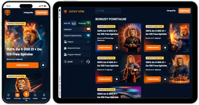 Bonusy powitalne Bonusy powitalne w Casino Lucky Lion