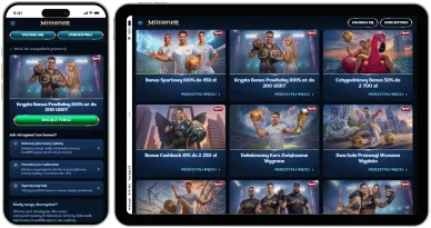 Sportowe bonusy Sportowe bonusy w Millioner Casino Online