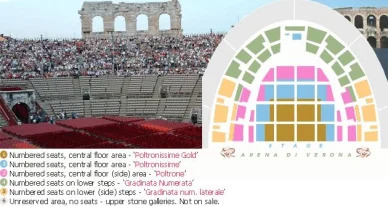 Mappa Arena di Verona