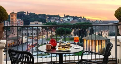 A római étterem terasza Róma éttermei