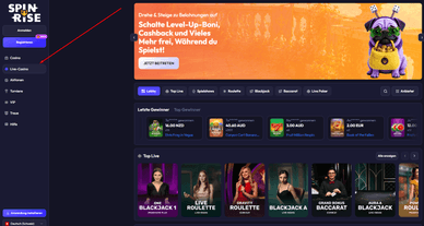 Live-Spiele im Spinrise Casino