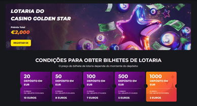 GoldenStarCasino análise revela sorteio de 2000 euros entre depositantes